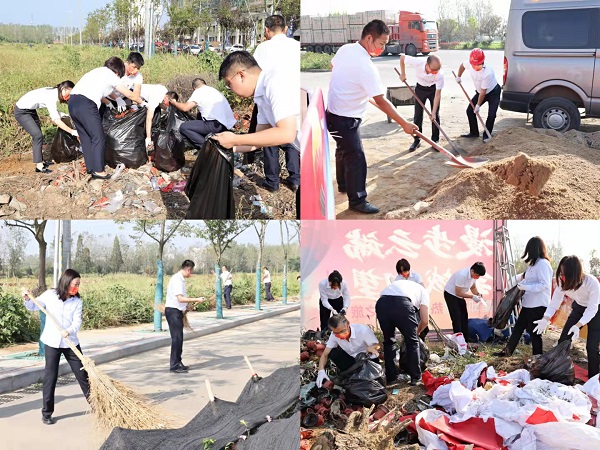 霍邱项目开展“卫生大扫除，，，，，，党员我先行”主题活动